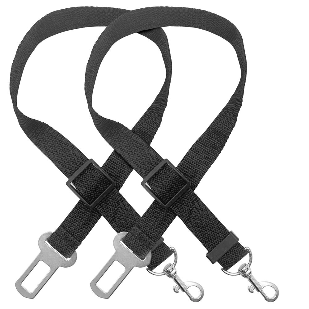 Adjustable Dog Seat Belt for Car, 2 Pack Pet Safety Belts for Vehicles